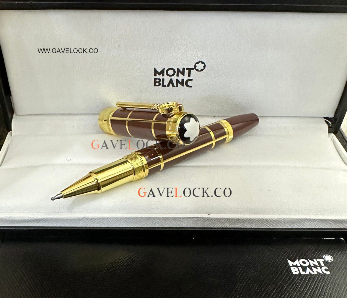 Replicas Montblanc Arthur Conan Doyle Rollerball pen Red & Gold